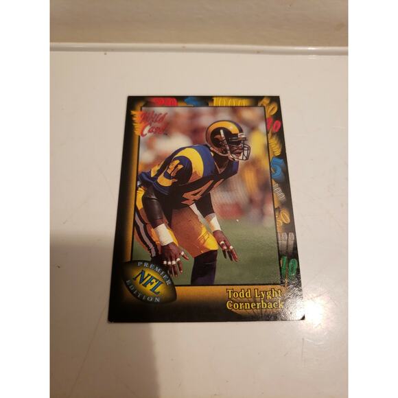 Todd Lyght 1991 Wild Card Premier Edition #155 - RC Rookie Card - Rams - NFL - Picture 1 of 4